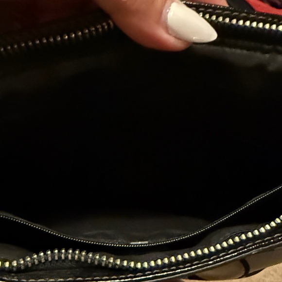 Coach Black and Tan Signature Tote - Picture 2 of 6